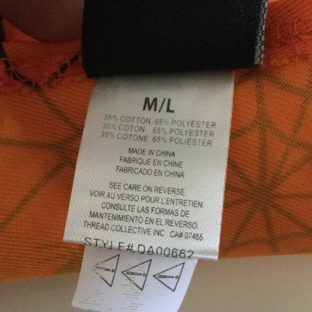 HOTEL DOGGY BANDANA SPIDERWEB PRINT ORANGE BLACK HALLOWEEN M/L NWOT